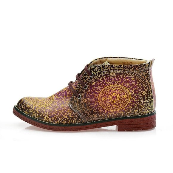 Goby Shoes - Night Glow Mandala Ankle Boots - Picture 3 of 4